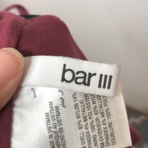 NWT Bar III Shimmer Strappy-Leg One-Piece Blackberry M NEW WITH TAGS - Picture 7 of 9